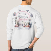 Papa in Winter Wonderland T-shirt (Achterkant)