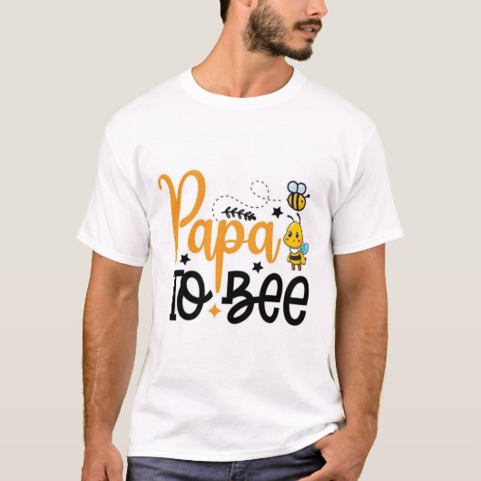 Papa in wording t-shirt (Voorkant)