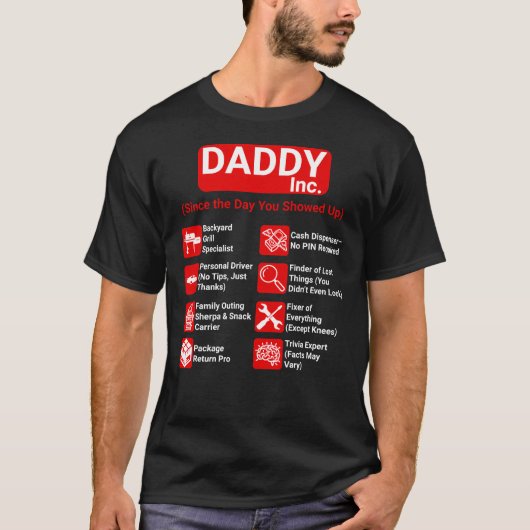 PAPA Inc. Grappige Vaderdag T-shirt (Voorkant)
