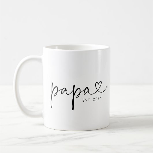 Papa ingesteld | Papa Gift Simple Personated Koffiemok (Links)