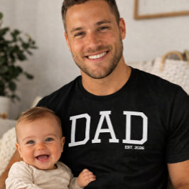 Papa ingestelde aanpasbare jaar Vaderdag T-shirt