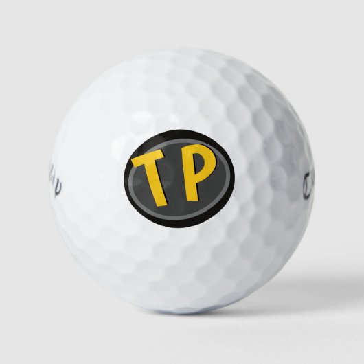 Papa Initialen Monogrammed Golfballen (Voorkant)