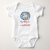 Papa is een Baby T-shirt voor Postmaster (Voorkant)