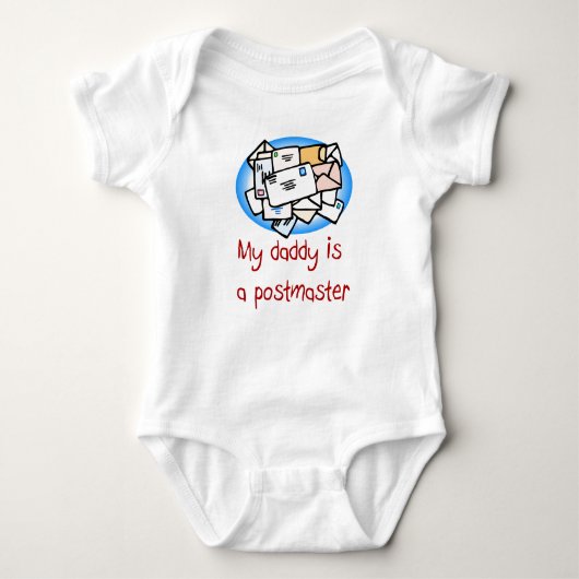 Papa is een Baby T-shirt voor Postmaster (Voorkant)