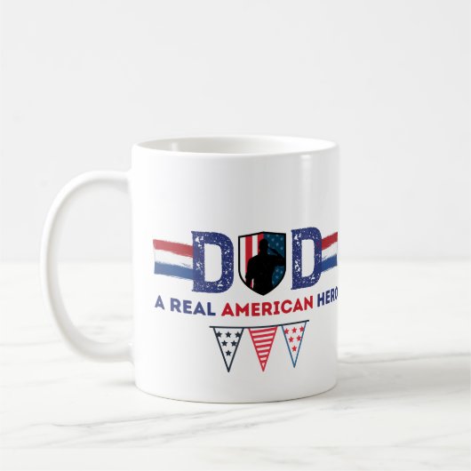 Papa is een echte Amerikaanse held Koffiemok (Links)