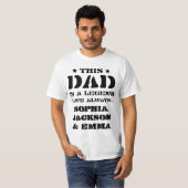 Papa is een Kind van de Legende die gepersonalisee T-shirt (Voorkant volledig)