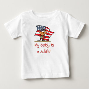 Papa is een Soldaat Baby T-Shirt