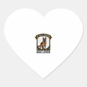 Papa is geweldige hondenliefhebber Duitse Herders Hart Sticker