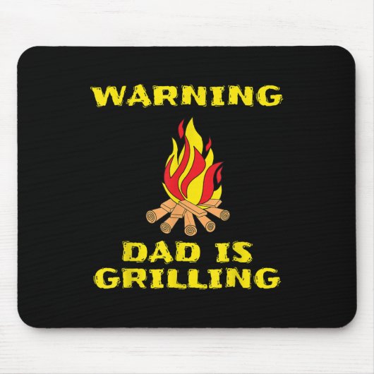 Papa is het grillen van cadeau grappig voor Vaderd Muismat (Voorkant)