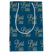 Papa is jarig op Blue Medium Cadeauzakje (Voorkant)