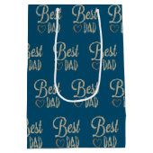 Papa is jarig op Blue Medium Cadeauzakje (Achterkant)