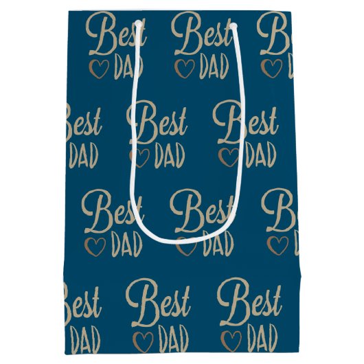 Papa is jarig op Blue Medium Cadeauzakje (Achterkant)