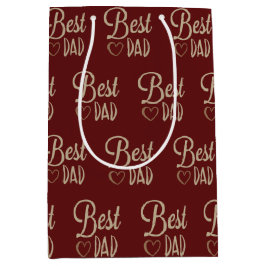 Papa is jarig op Maroon Medium Cadeauzakje