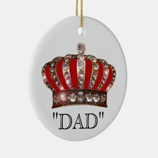 Papa is "KING"-keramisch Ornament (Rechts)
