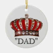 Papa is "KING"-keramisch Ornament (Voorkant)