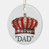 Papa is "KING"-keramisch Ornament (Links)