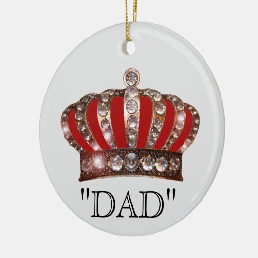 Papa is "KING"-keramisch Ornament (Links)