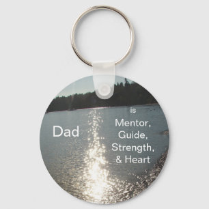 Papa is mentor, gids, kracht en hart sleutelhanger