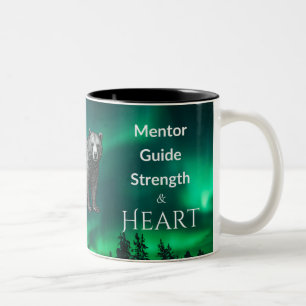 Papa is mentor gids kracht & hart draagt Aurora Tweekleurige Koffiemok