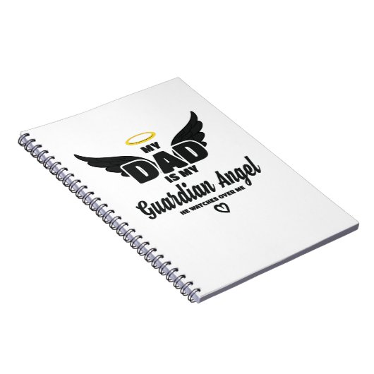 Papa is mijn beschermengel die over me waakt ter n notitieboek (Rechterzijde)