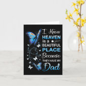 Papa is mijn beschermengel in de hemel Memorial Da Kaart (Gele Bloem)