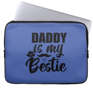 Papa is mijn Bestie, speciale obligatie met je vad Laptop Sleeve