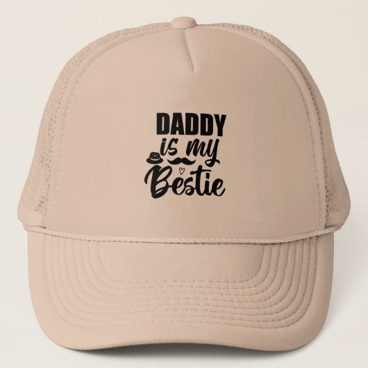 Papa is mijn Bestie, speciale obligatie met je vad Trucker Pet (Voorkant)