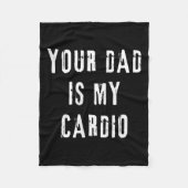 Papa is mijn cardio grappig Gezegde voor moeder vr Fleece Deken (Voorkant)