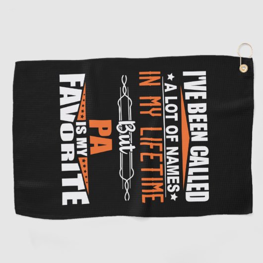 Papa is mijn favoriete naam golfhanddoek (Horizontaal)