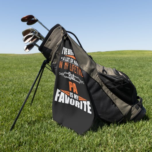 Papa is mijn favoriete naam golfhanddoek (Groen)