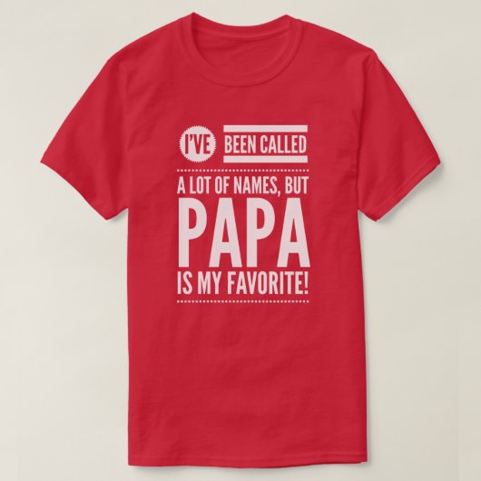 Papa is mijn favoriete naam t-shirt (Design voorkant)