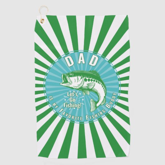 "Papa is mijn Geviste Boeddy" Golfhanddoek (Voorkant)