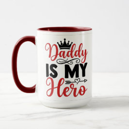 Papa is mijn held Cute Father's Day mok