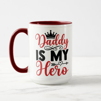 Papa is mijn held Cute Father's Day mok