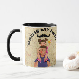 "Papa is mijn held" Vader dag mokken