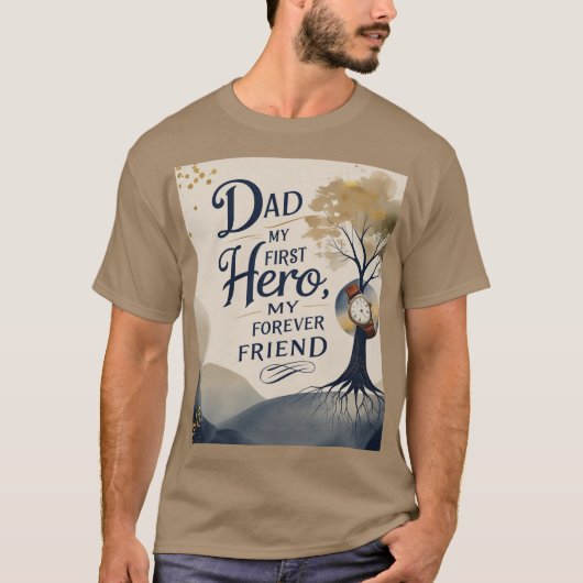 Papa is mijn heldenshirt t-shirt (Voorkant)