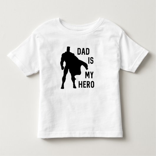 Papa is Mijn Hero/Vaderdag Cute Baby Kinder Shirts (Voorkant)