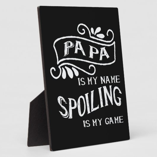 Papa is mijn naam. fotoplaat (Zijkant)