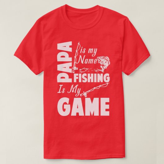 Papa is mijn naam Gevist T-shirt (Design voorkant)