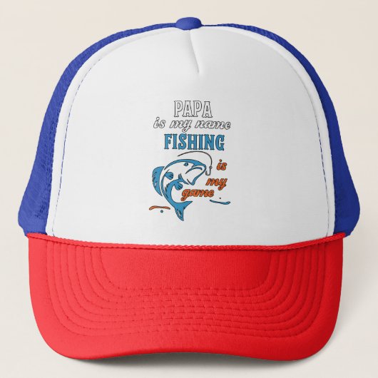 Papa is mijn naam Gevist Trucker Pet (Voorkant)