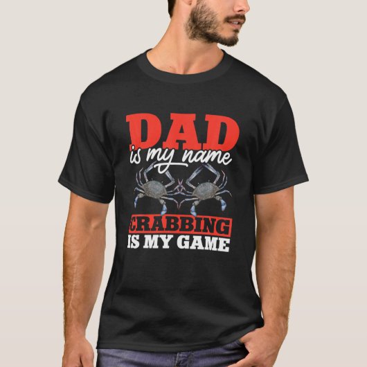 Papa is mijn naam krabbelen is mijn spel, Crab Hun T-shirt (Voorkant)