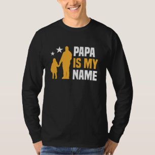 Papa is mijn naam lange hoes t-shirt