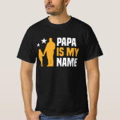 Papa is mijn naam Mannen T-shirt (Voorkant)