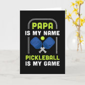 Papa is mijn naam Pickleball is mijn spel Kaart (Gele Bloem)