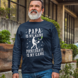 PAPA is mijn naam PICKLEBALL is mijn spelcadeau vo T-shirt