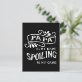 Papa is mijn naam Spoiling is mijn spel Briefkaart (Staand voorkant)