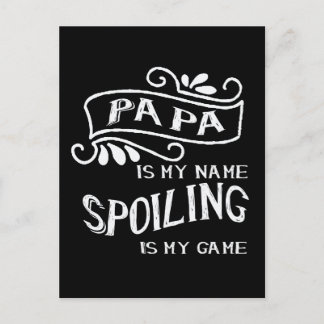 Papa is mijn naam Spoiling is mijn spel Briefkaart