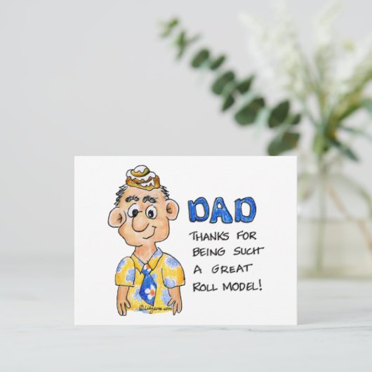 Papa is mijn ROLL model Briefkaart (Staand voorkant)