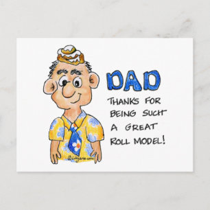 Papa is mijn ROLL model Briefkaart