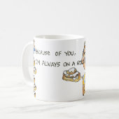 Papa is mijn ROLL model - Funny Coffee Mok (Voorkant links)